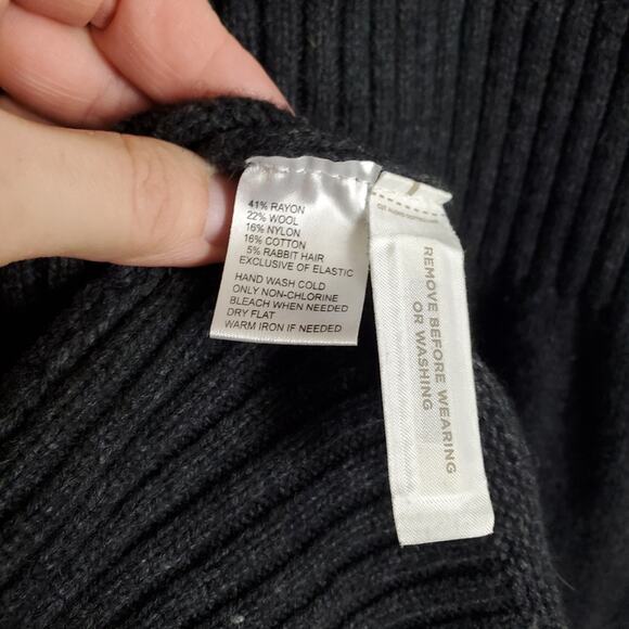 Ann Taylor Loft Womens Wool Blend Cable Knit Cowl Neck Short Sweater Dress Sz XS - Picture 4 of 11